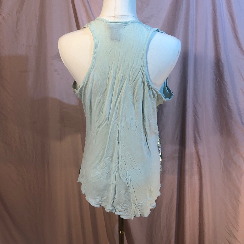 Rue21 Green Sequin Tank Top Size Medium Large - Picture 5 of 8